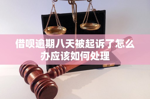 借呗逾期八天被起诉了怎么办应该如何处理