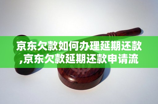 京东欠款如何办理延期还款,京东欠款延期还款申请流程详解