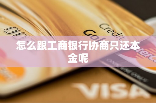 怎么跟工商银行协商只还本金呢