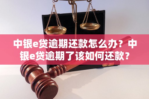 中银e贷逾期还款怎么办？中银e贷逾期了该如何还款？