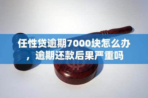 任性贷逾期7000块怎么办，逾期还款后果严重吗