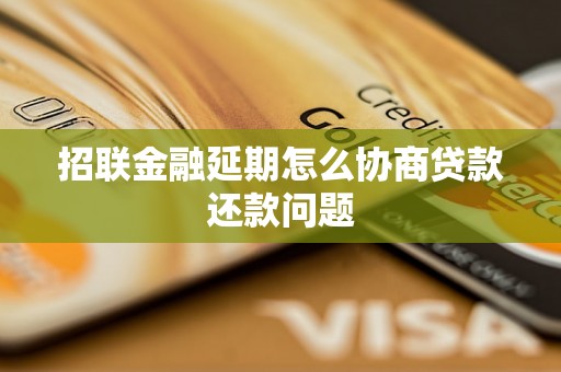 招联金融延期怎么协商贷款还款问题