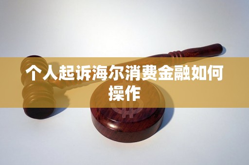 个人起诉海尔消费金融如何操作