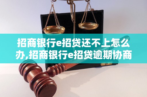 招商银行e招贷还不上怎么办,招商银行e招贷逾期协商方案