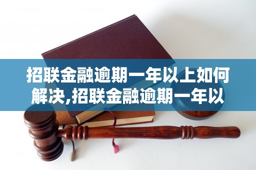 招联金融逾期一年以上如何解决,招联金融逾期一年以上的后果及应对措施