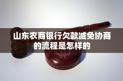 山东农商银行欠款减免协商的流程是怎样的