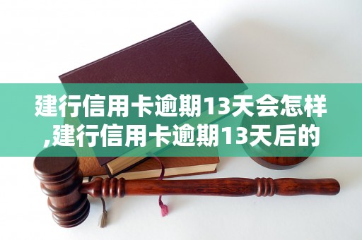 建行信用卡逾期13天会怎样,建行信用卡逾期13天后的处罚措施