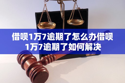 借呗1万7逾期了怎么办借呗1万7逾期了如何解决