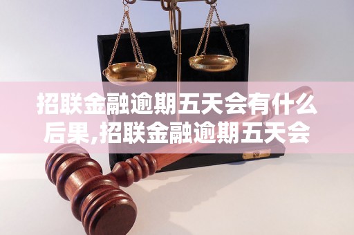 招联金融逾期五天会有什么后果,招联金融逾期五天会被怎样处理