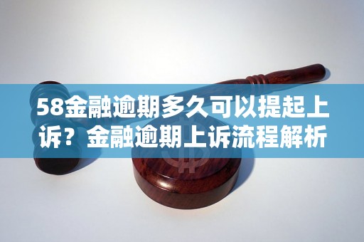 58金融逾期多久可以提起上诉？金融逾期上诉流程解析