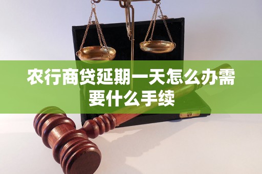 农行商贷延期一天怎么办需要什么手续