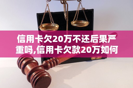 信用卡欠20万不还后果严重吗,信用卡欠款20万如何解决