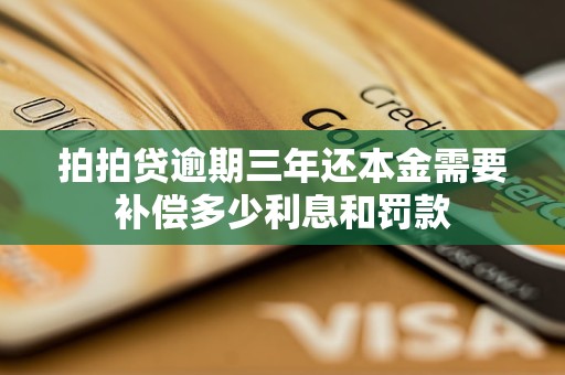 拍拍贷逾期三年还本金需要补偿多少利息和罚款