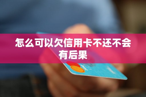 怎么可以欠信用卡不还不会有后果