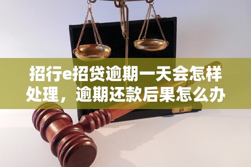 招行e招贷逾期一天会怎样处理，逾期还款后果怎么办？