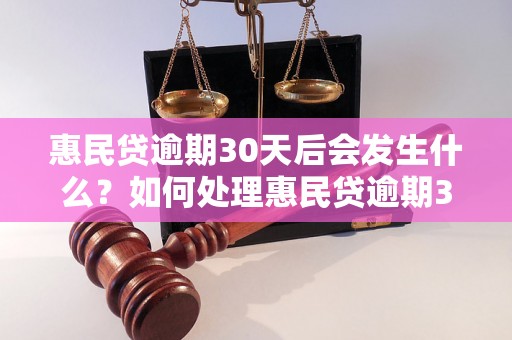 惠民贷逾期30天后会发生什么？如何处理惠民贷逾期30天的情况？