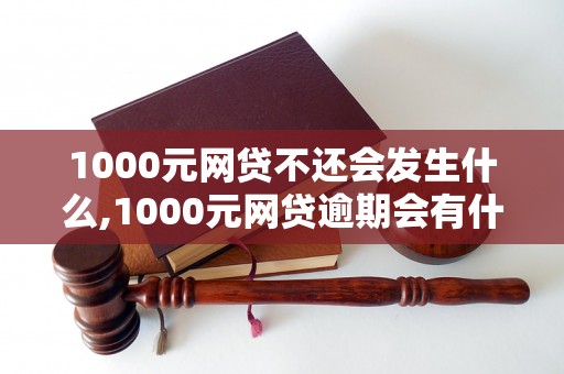 1000元网贷不还会发生什么,1000元网贷逾期会有什么后果