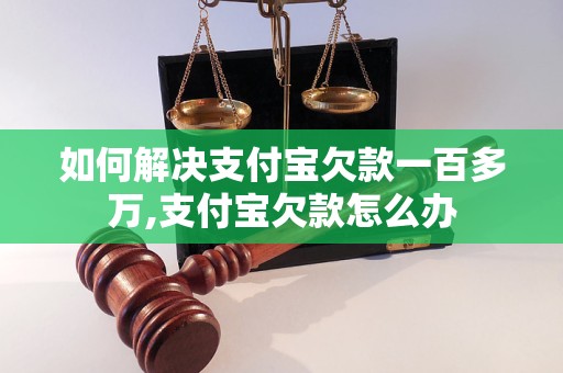 如何解决支付宝欠款一百多万,支付宝欠款怎么办