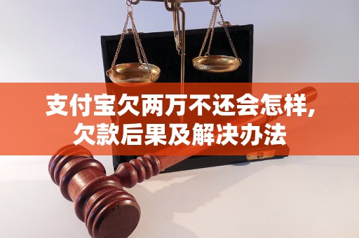 支付宝欠两万不还会怎样,欠款后果及解决办法