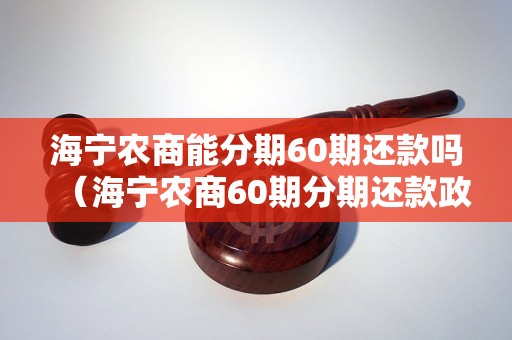 海宁农商能分期60期还款吗（海宁农商60期分期还款政策详解）