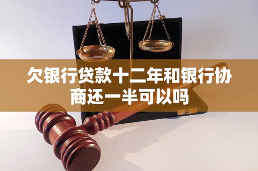 欠银行贷款十二年和银行协商还一半可以吗