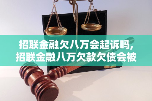 招联金融欠八万会起诉吗,招联金融八万欠款欠债会被告上法庭吗