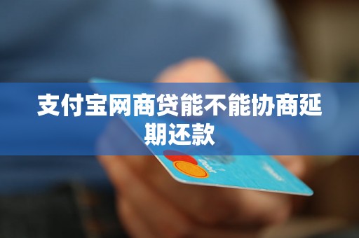 支付宝网商贷能不能协商延期还款