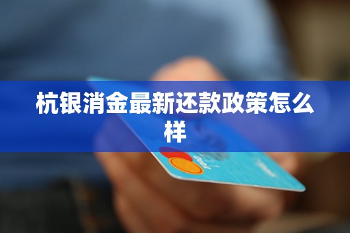 杭银消金最新还款政策怎么样