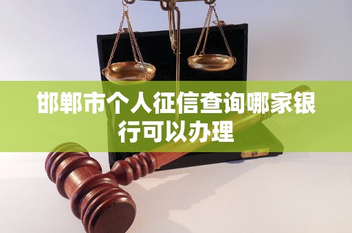 邯郸市个人征信查询哪家银行可以办理