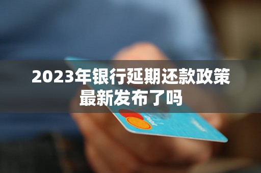 2023年银行延期还款政策最新发布了吗