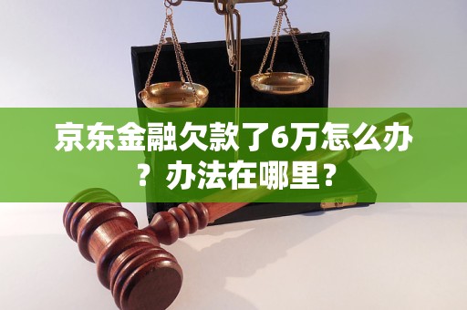 京东金融欠款了6万怎么办？办法在哪里？