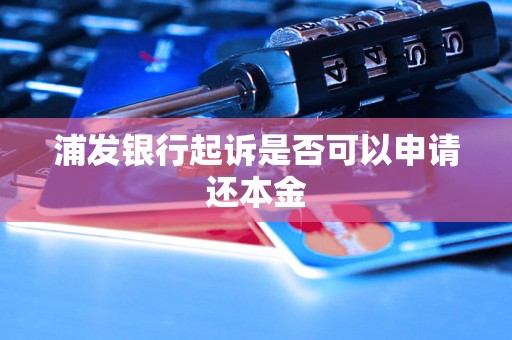 浦发银行起诉是否可以申请还本金