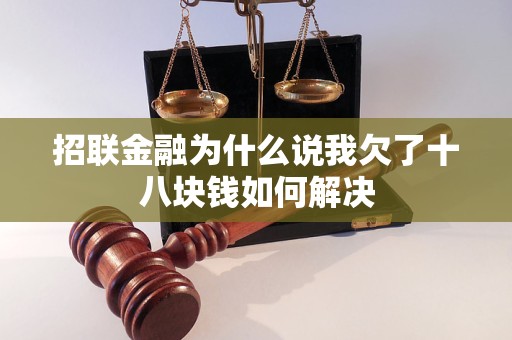 招联金融为什么说我欠了十八块钱如何解决