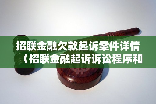 招联金融欠款起诉案件详情（招联金融起诉诉讼程序和赔偿金额）