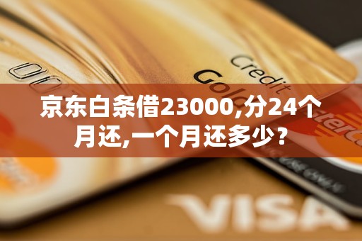 京东白条借23000,分24个月还,一个月还多少？