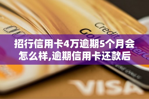 招行信用卡4万逾期5个月会怎么样,逾期信用卡还款后的处理措施