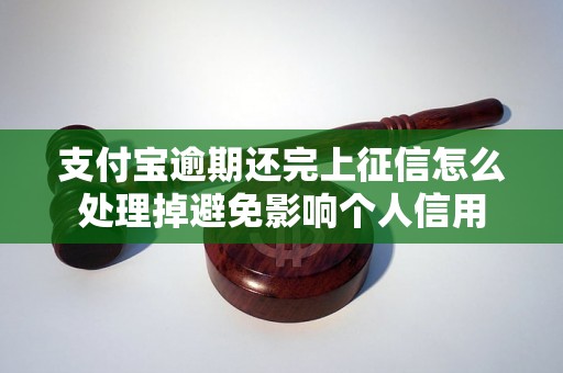 支付宝逾期还完上征信怎么处理掉避免影响个人信用