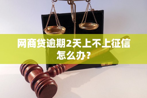 网商贷逾期2天上不上征信怎么办？