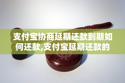 支付宝协商延期还款到期如何还款,支付宝延期还款的具体操作步骤