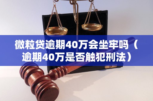 微粒贷逾期40万会坐牢吗（逾期40万是否触犯刑法）