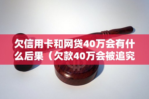 欠信用卡和网贷40万会有什么后果（欠款40万会被追究怎样的法律责任）