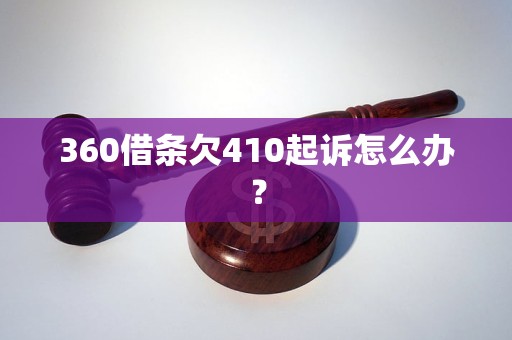 360借条欠410起诉怎么办？