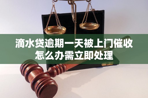 滴水贷逾期一天被上门催收怎么办需立即处理