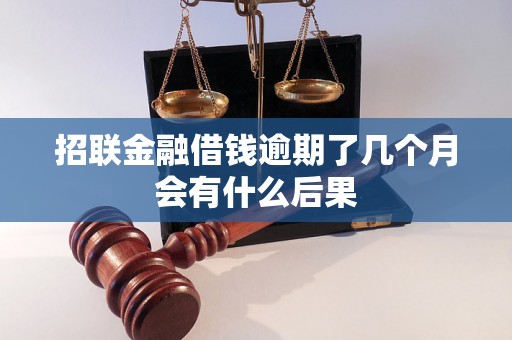 招联金融借钱逾期了几个月会有什么后果