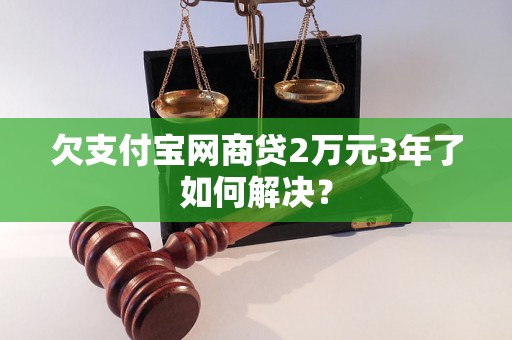 欠支付宝网商贷2万元3年了如何解决？