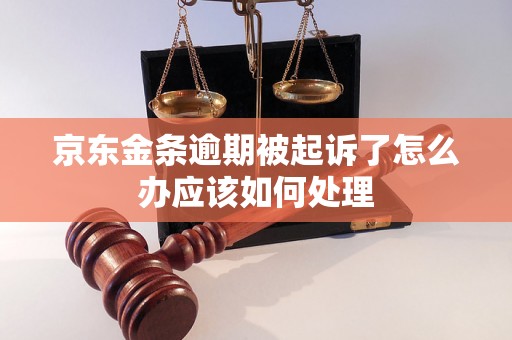 京东金条逾期被起诉了怎么办应该如何处理