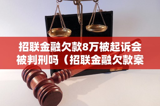 招联金融欠款8万被起诉会被判刑吗（招联金融欠款案例分析）