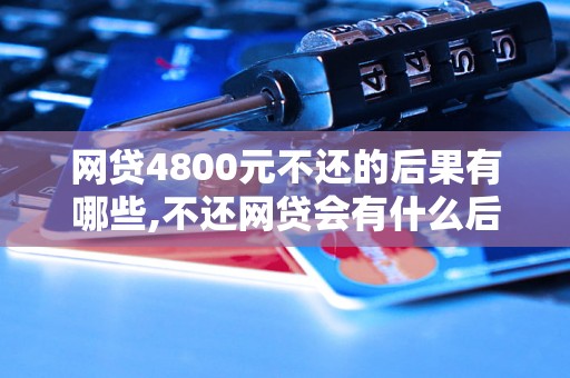 网贷4800元不还的后果有哪些,不还网贷会有什么后果