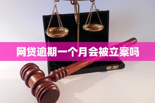 网贷逾期一个月会被立案吗