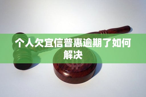 个人欠宜信普惠逾期了如何解决